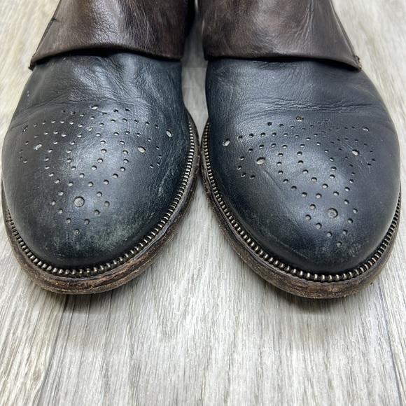 LA BOTTEGA DI LISA Blk & Brn Ankle Boots - Picture 3 of 11